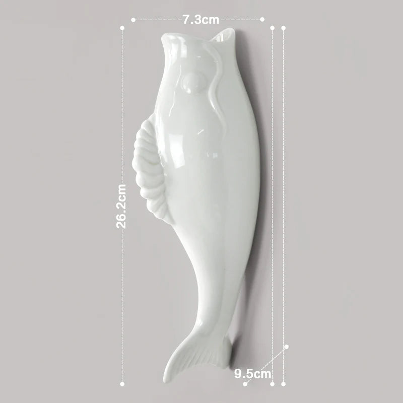 Modern Ceramic Fish Wall Vase – Creative 3D Mural Wall Decor