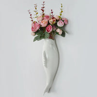 Modern Ceramic Fish Wall Vase – Creative 3D Mural Wall Decor