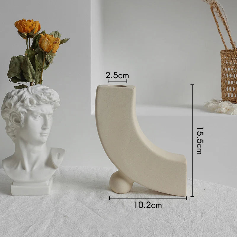 Abstract Ceramic Sculpture Vases – Modern Minimalist Table Decor