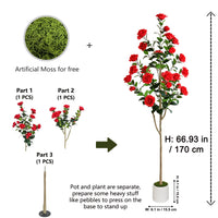Artificial Rose Tree  | Premium Faux Plant for Home Decor