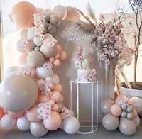 Bean Paste & Maca Balloon Garland Set – Neutral Pastel Party Decoration Kit