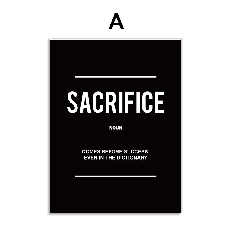 Black & White Motivational Posters – Grind, Grit, and Success Set