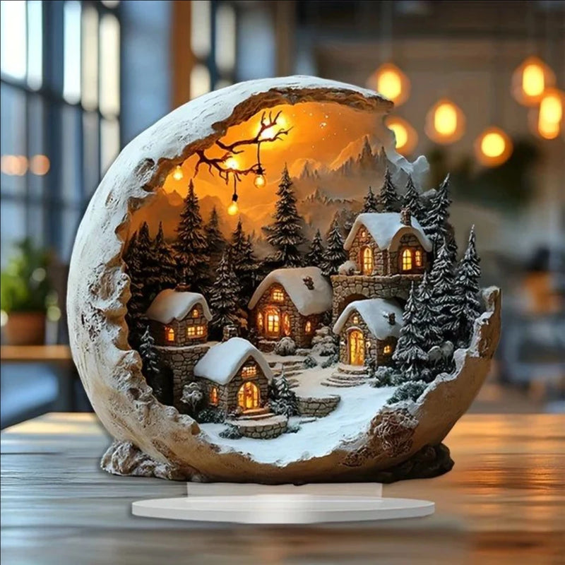 Boho Christmas Desktop Decor – Unique Handmade Holiday Ornament