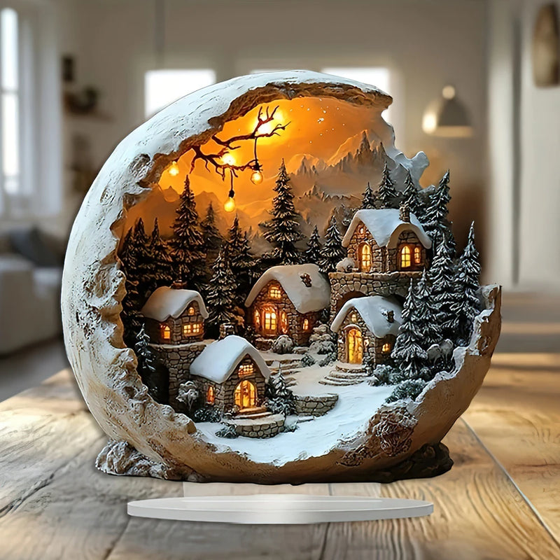Boho Christmas Desktop Decor – Unique Handmade Holiday Ornament