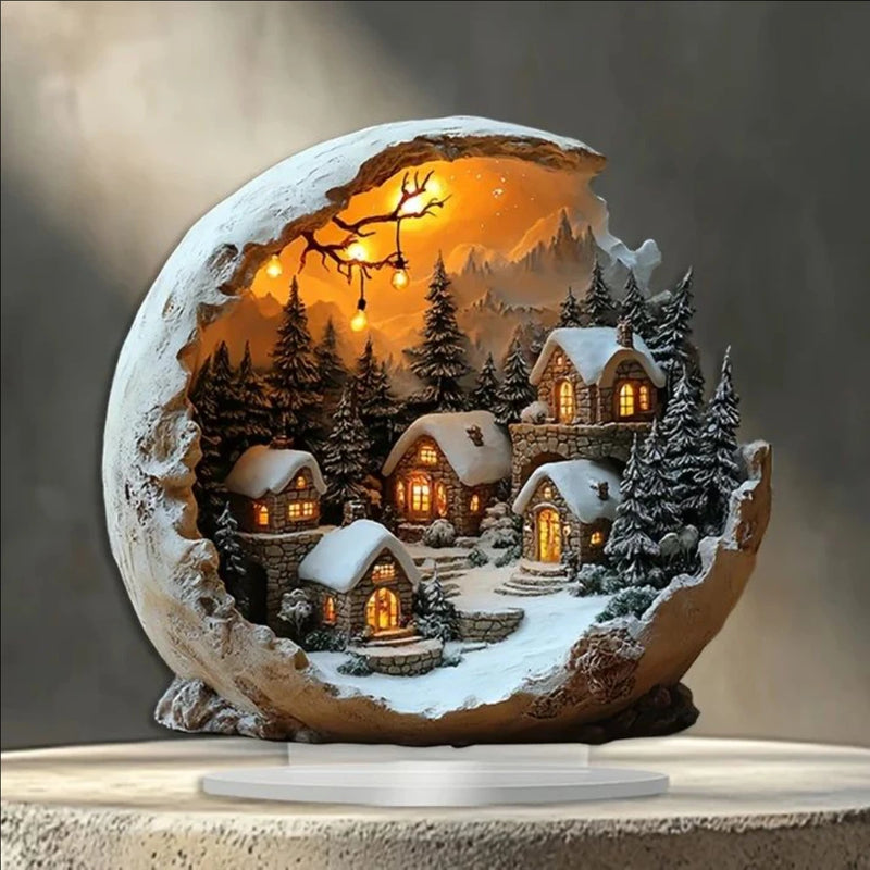 Boho Christmas Desktop Decor – Unique Handmade Holiday Ornament