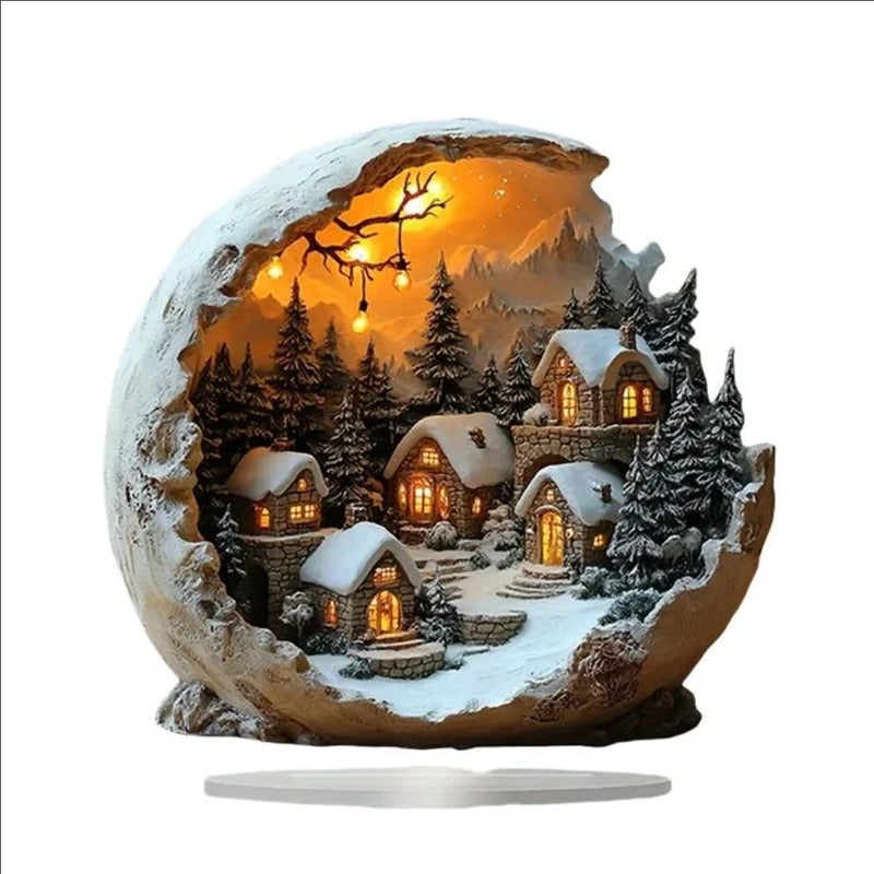 Boho Christmas Desktop Decor – Unique Handmade Holiday Ornament