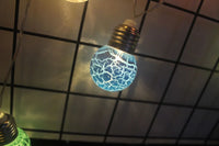 Cracked Glass LED String Lights – Festive Decorative Bulb Garland