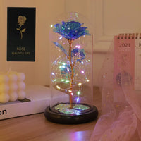 Enchanted Galaxy Rose LED Dome – Eternal Beauty Rose with Fairy Lights
