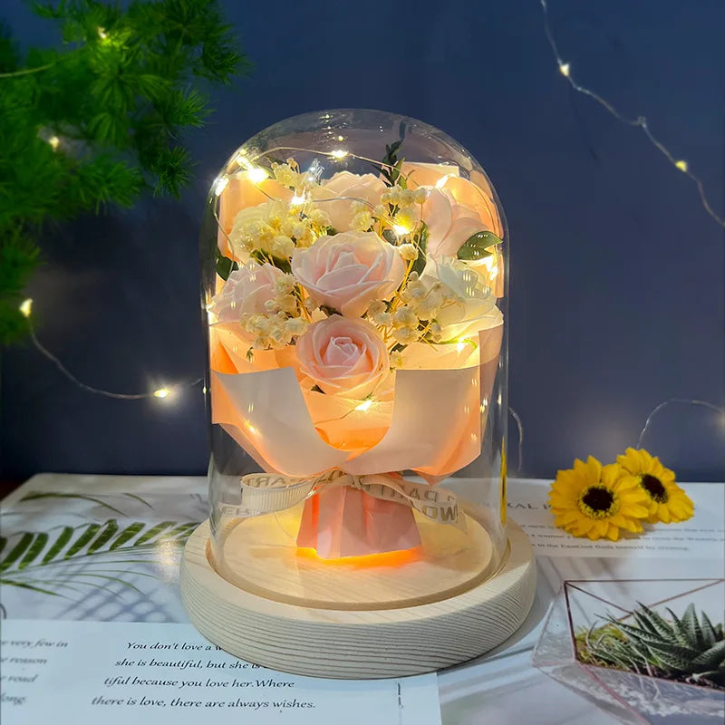 Eternal Rose Flower Bouquet – Romantic Indoor Decor & Gift for Every Special Occasion