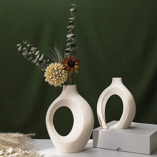 European Ceramic Vase Set – Modern Minimalist Home Decoration