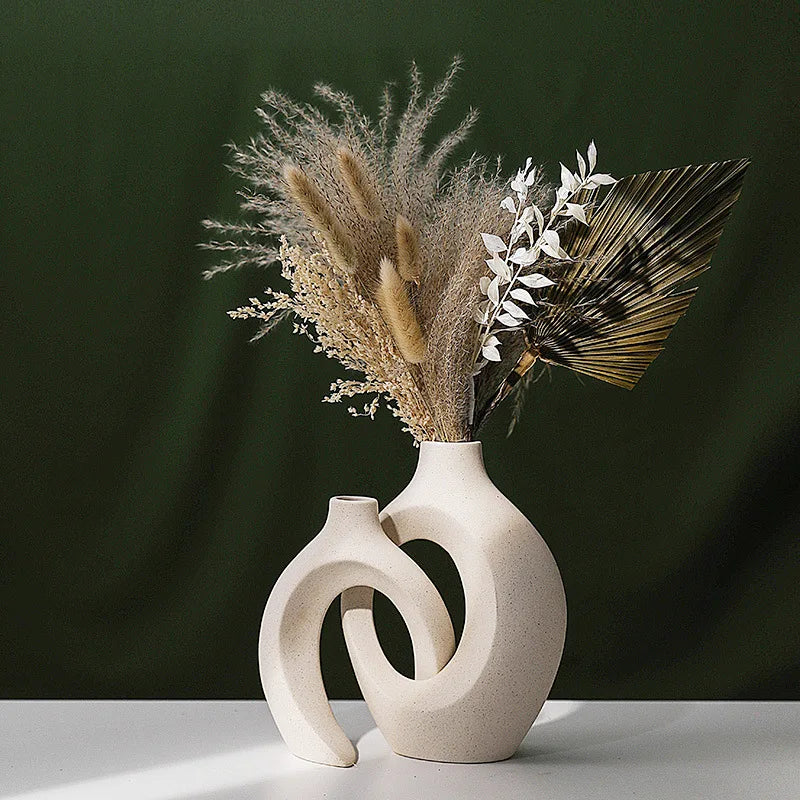 European Ceramic Vase Set – Modern Minimalist Home Decoration