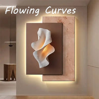 Modern LED Wall Lamp – Minimalist Crystal Porcelain Wall Sconce for Living Room & Corridor