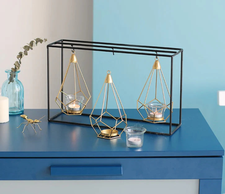 Gold Hanging Tealight Candle Holder