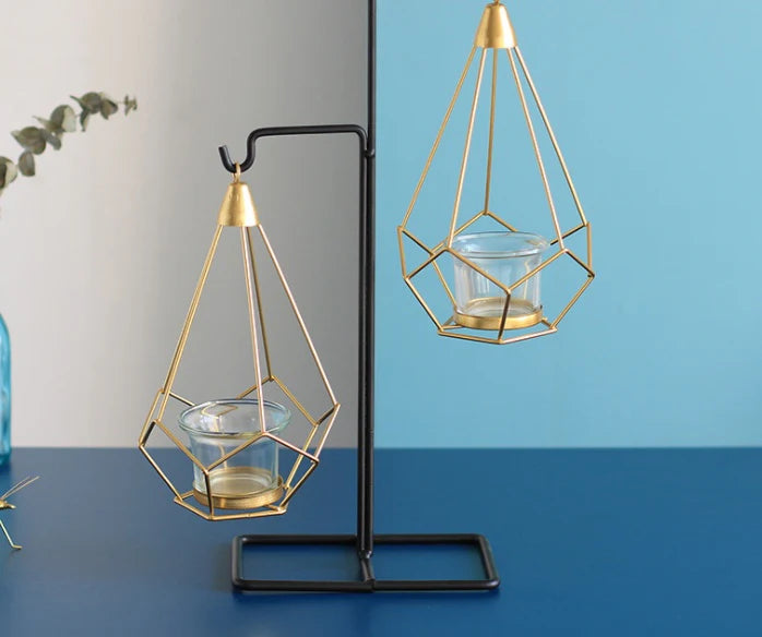 Gold Hanging Tealight Candle Holder