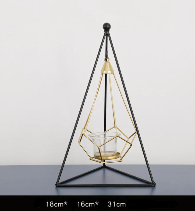 Gold Hanging Tealight Candle Holder