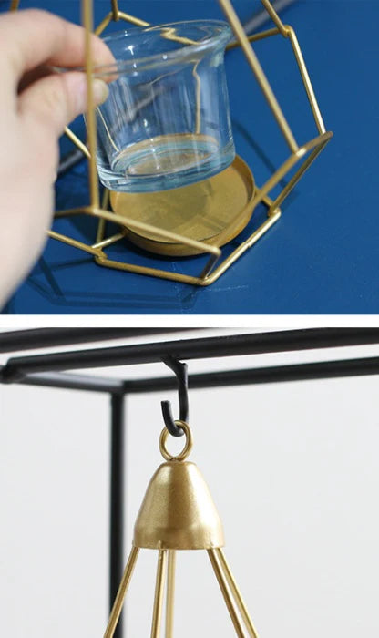 Gold Hanging Tealight Candle Holder