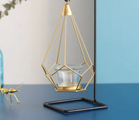 Gold Hanging Tealight Candle Holder