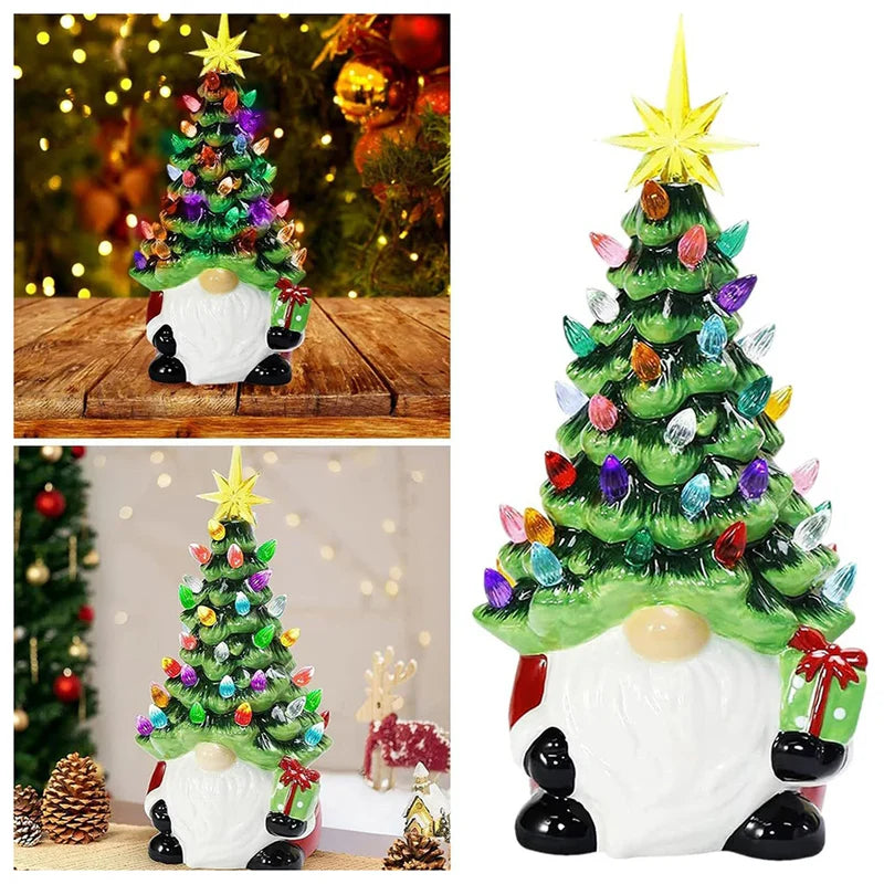 LED Christmas Gnome Decoration – Lighted Holiday Figurine for Home & Tree
