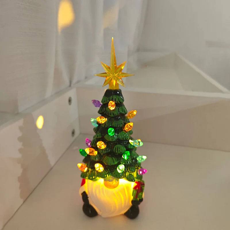 LED Christmas Gnome Decoration – Lighted Holiday Figurine for Home & Tree