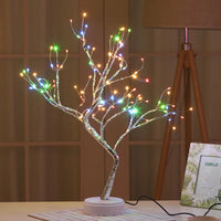 LED Tree Night Light – Touch Switch Pearl Star Table Lamp