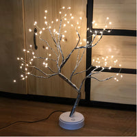 LED Tree Night Light – Touch Switch Pearl Star Table Lamp