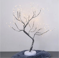 LED Tree Night Light – Touch Switch Pearl Star Table Lamp