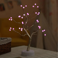 LED Tree Night Light – Touch Switch Pearl Star Table Lamp