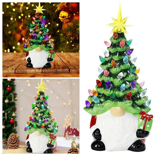 LED Christmas Gnome Decoration – Lighted Holiday Figurine for Home & Tree