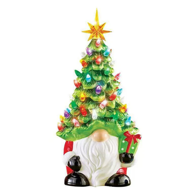 LED Christmas Gnome Decoration – Lighted Holiday Figurine for Home & Tree