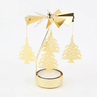 Metal Rotating Christmas Candle Holder – Heat Powered Spinning Holiday Decoration