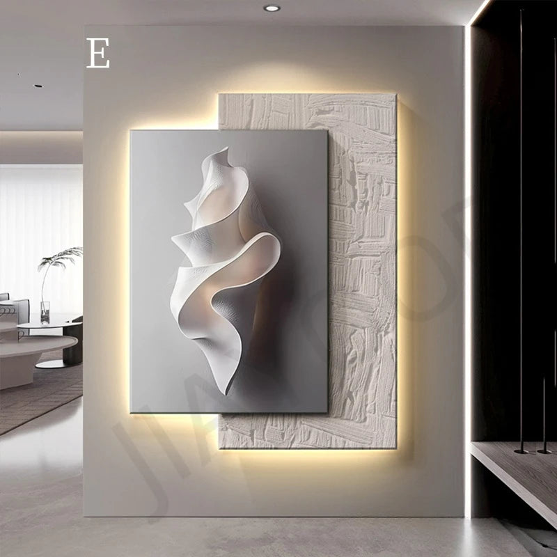 Modern LED Wall Lamp – Minimalist Crystal Porcelain Wall Sconce for Living Room & Corridor
