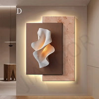 Modern LED Wall Lamp – Minimalist Crystal Porcelain Wall Sconce for Living Room & Corridor