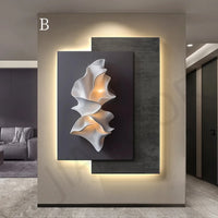 Modern LED Wall Lamp – Minimalist Crystal Porcelain Wall Sconce for Living Room & Corridor