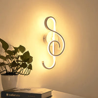 Musical Note LED Wall Lamp – Modern Creative Wall Light Decor