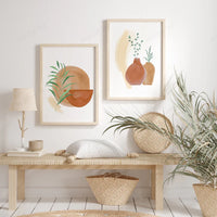 Natural Aesthetic Wall Decor – Terracotta Plant Art Posters