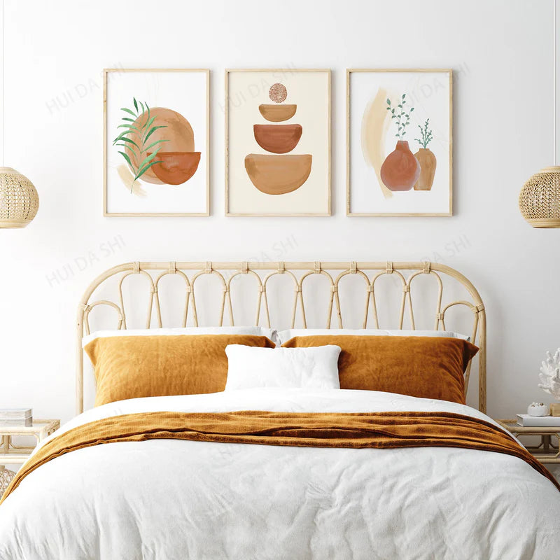 Natural Aesthetic Wall Decor – Terracotta Plant Art Posters