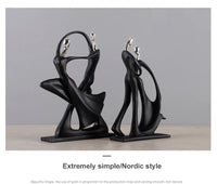 Nordic Art Dancing Couple Figurine – Resin Sculpture for Home Decor