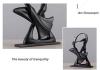 Nordic Art Dancing Couple Figurine – Resin Sculpture for Home Decor