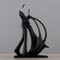 Nordic Art Dancing Couple Resin Figurine – Modern Living Room Home Decor