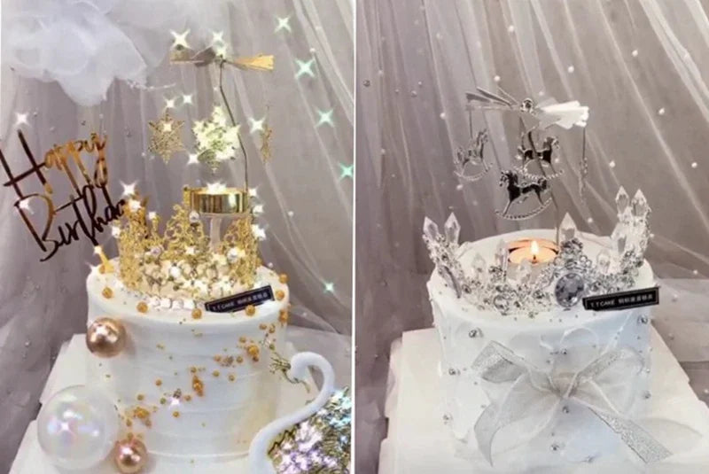 Metal Rotating Christmas Candle Holder – Heat Powered Spinning Holiday Decoration