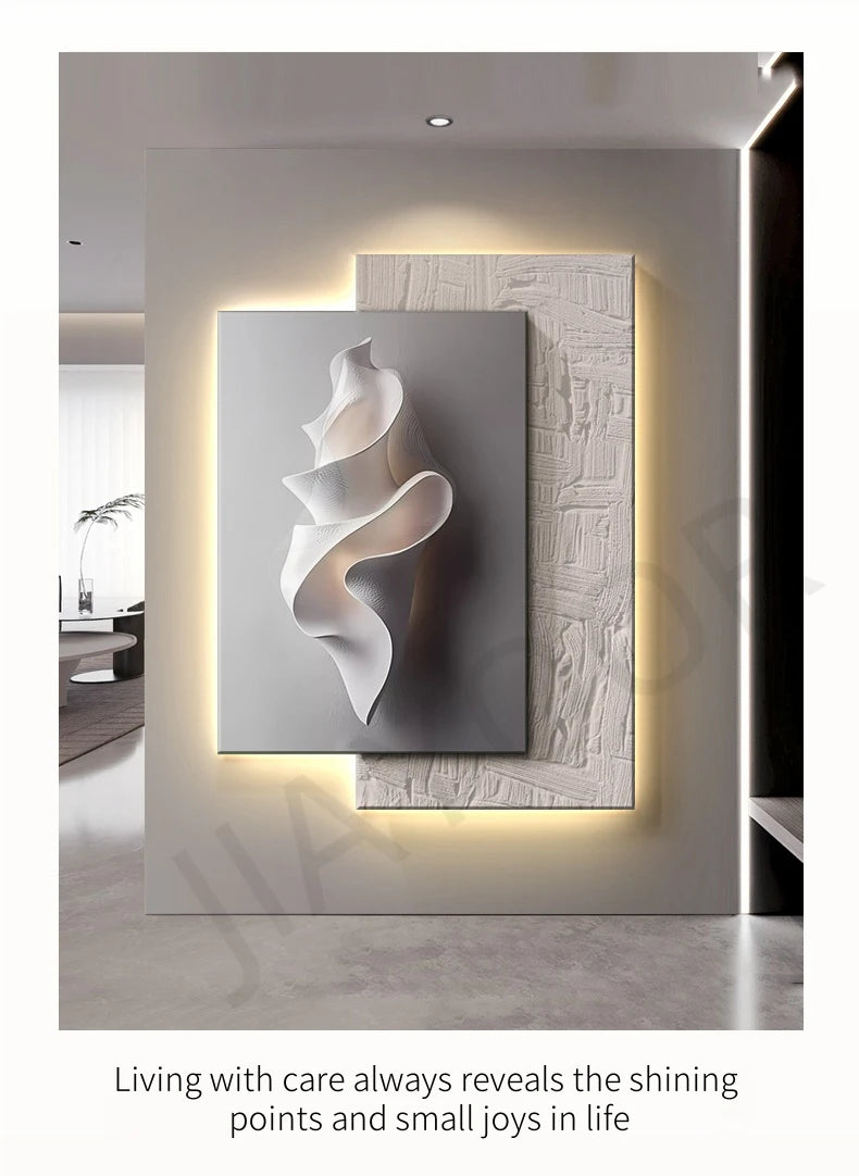 Modern LED Wall Lamp – Minimalist Crystal Porcelain Wall Sconce for Living Room & Corridor