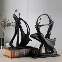 Nordic Art Dancing Couple Resin Figurine – Modern Living Room Home Decor