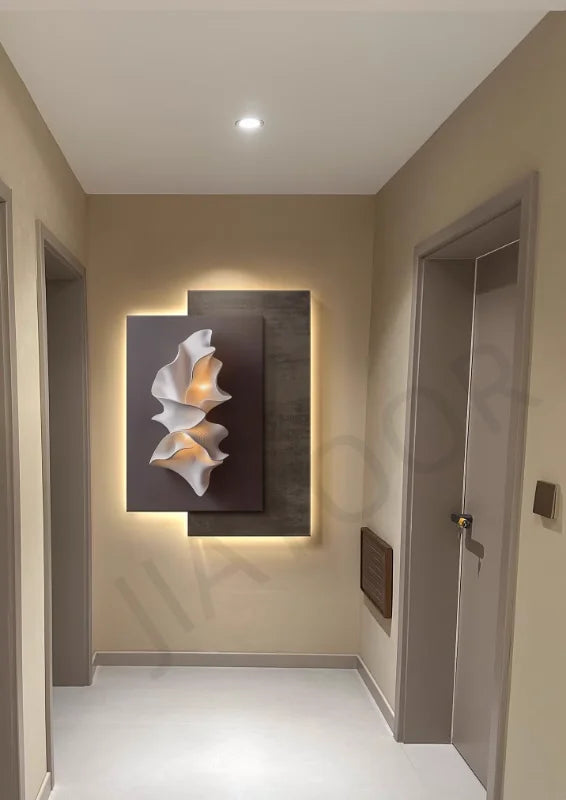 Modern LED Wall Lamp – Minimalist Crystal Porcelain Wall Sconce for Living Room & Corridor