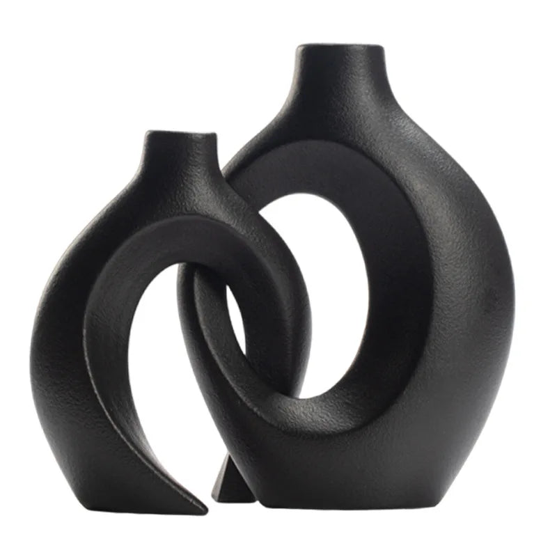 European Ceramic Vase Set – Modern Minimalist Home Decoration