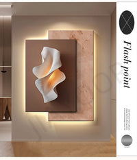 Modern LED Wall Lamp – Minimalist Crystal Porcelain Wall Sconce for Living Room & Corridor