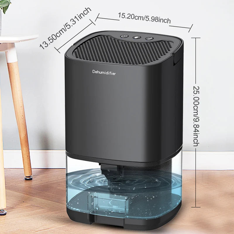 Portable Air Dehumidifier – Ultra Quiet Moisture Absorber for Home, Bedroom & Office
