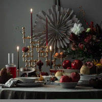 Nordic Molecular Metal Candle Holder – Modern Silver Geometric Candelabra