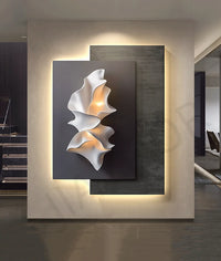 Modern LED Wall Lamp – Minimalist Crystal Porcelain Wall Sconce for Living Room & Corridor