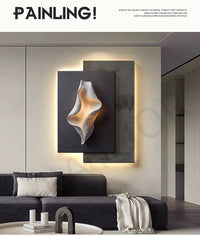 Modern LED Wall Lamp – Minimalist Crystal Porcelain Wall Sconce for Living Room & Corridor