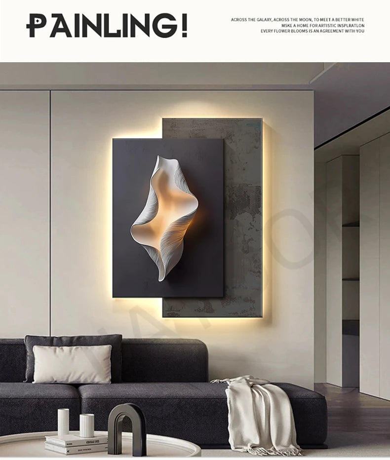 Modern LED Wall Lamp – Minimalist Crystal Porcelain Wall Sconce for Living Room & Corridor